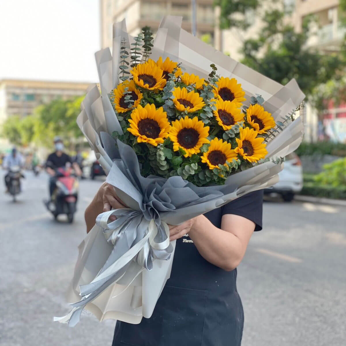 Mẫu Hoa Bó Joy Flowers